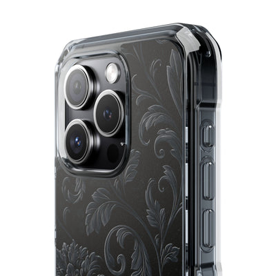 Obsidian Damask · Clear Impact Magnetic Phone Case for iPhone ·  Black
