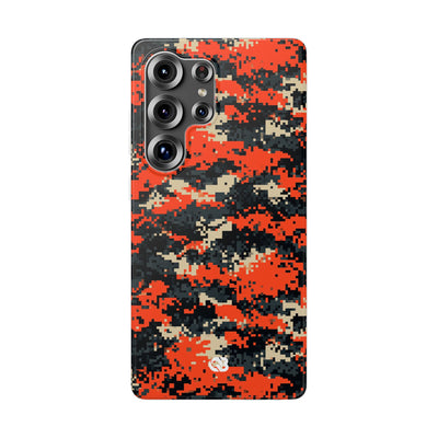 Signal Pixel Camo · Lite Phone Case for Samsung · Orange