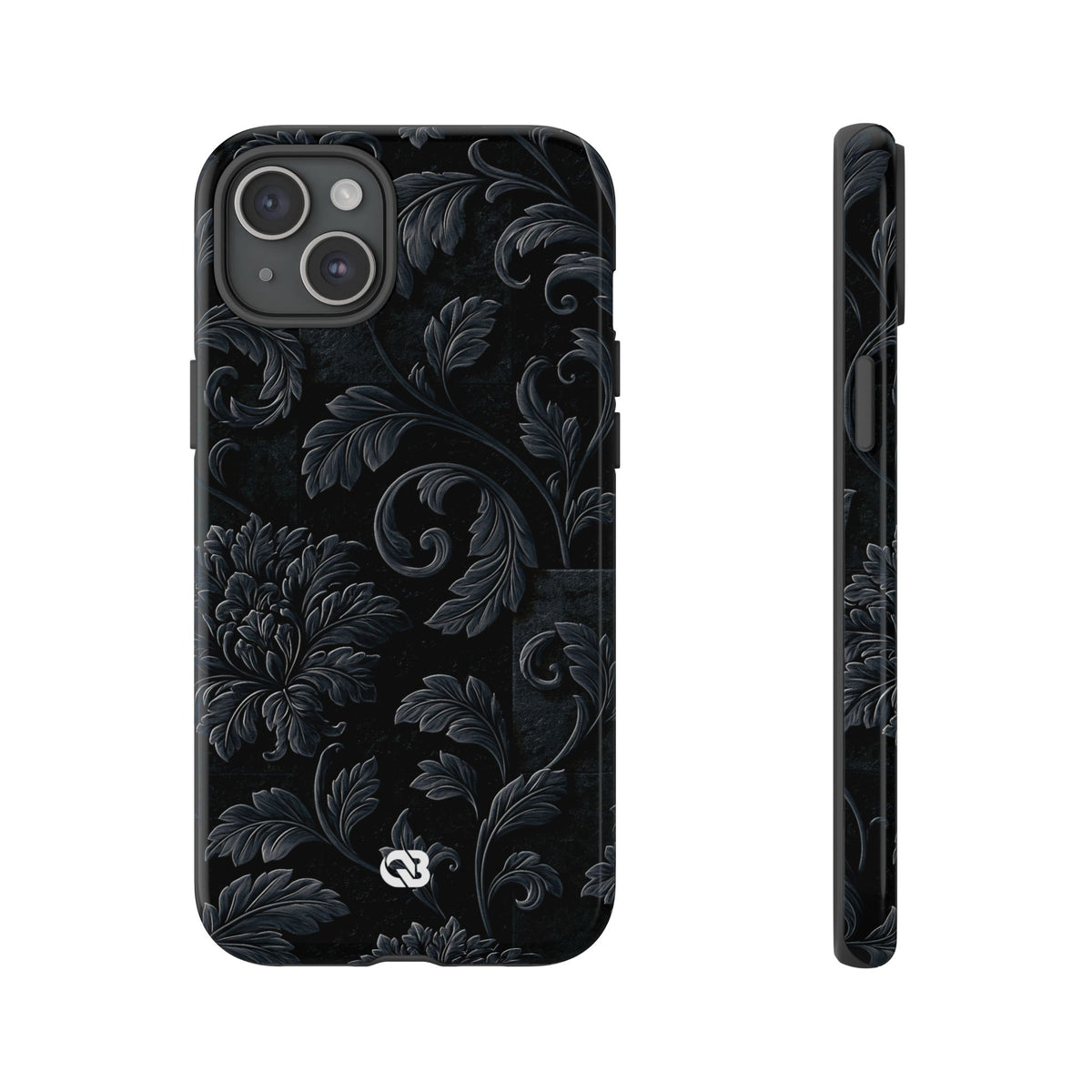 Obsidian Damask · Tough Phone Case for iPhone · Black