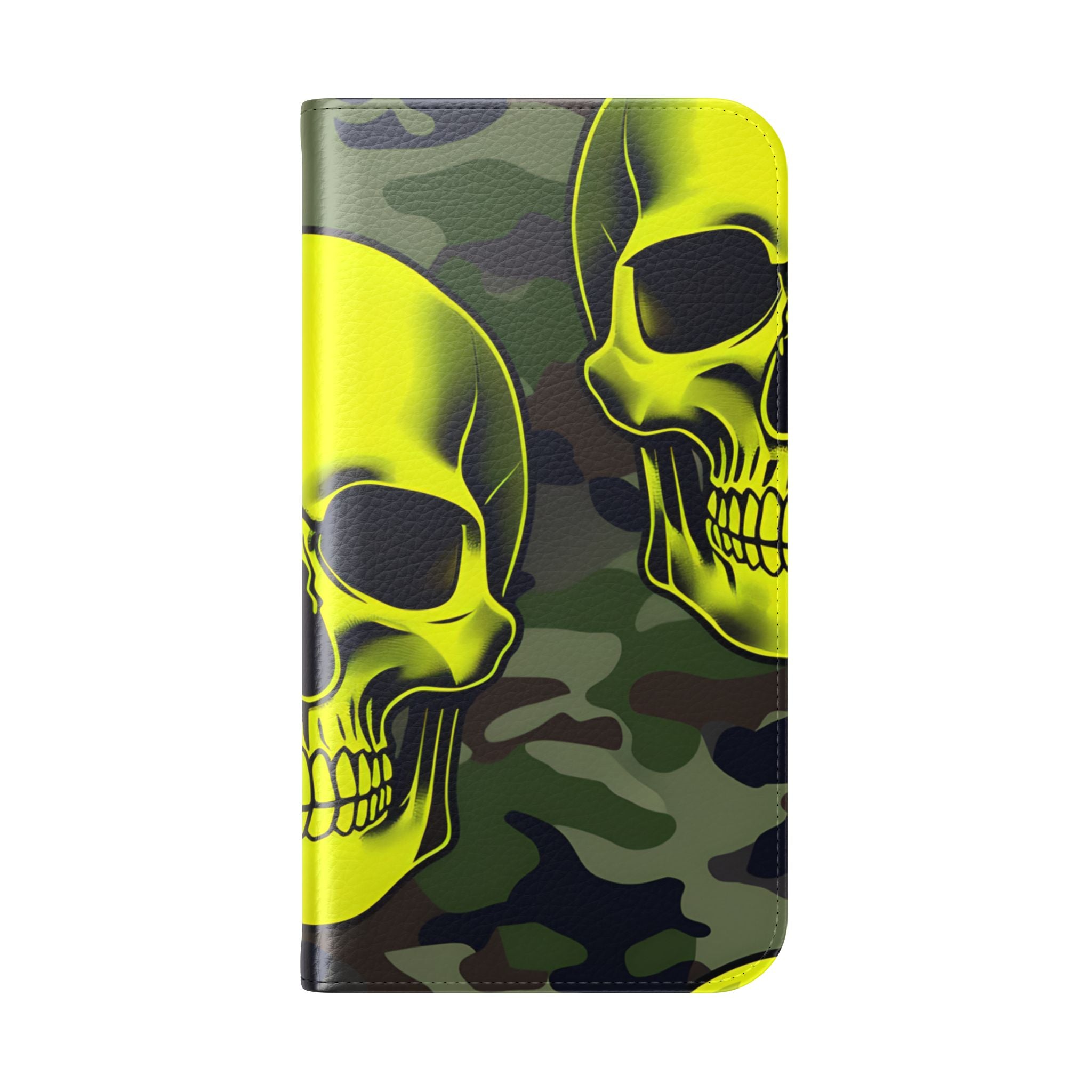 Neon Skull Camo - iPhone 16 Pro Case - Wallet