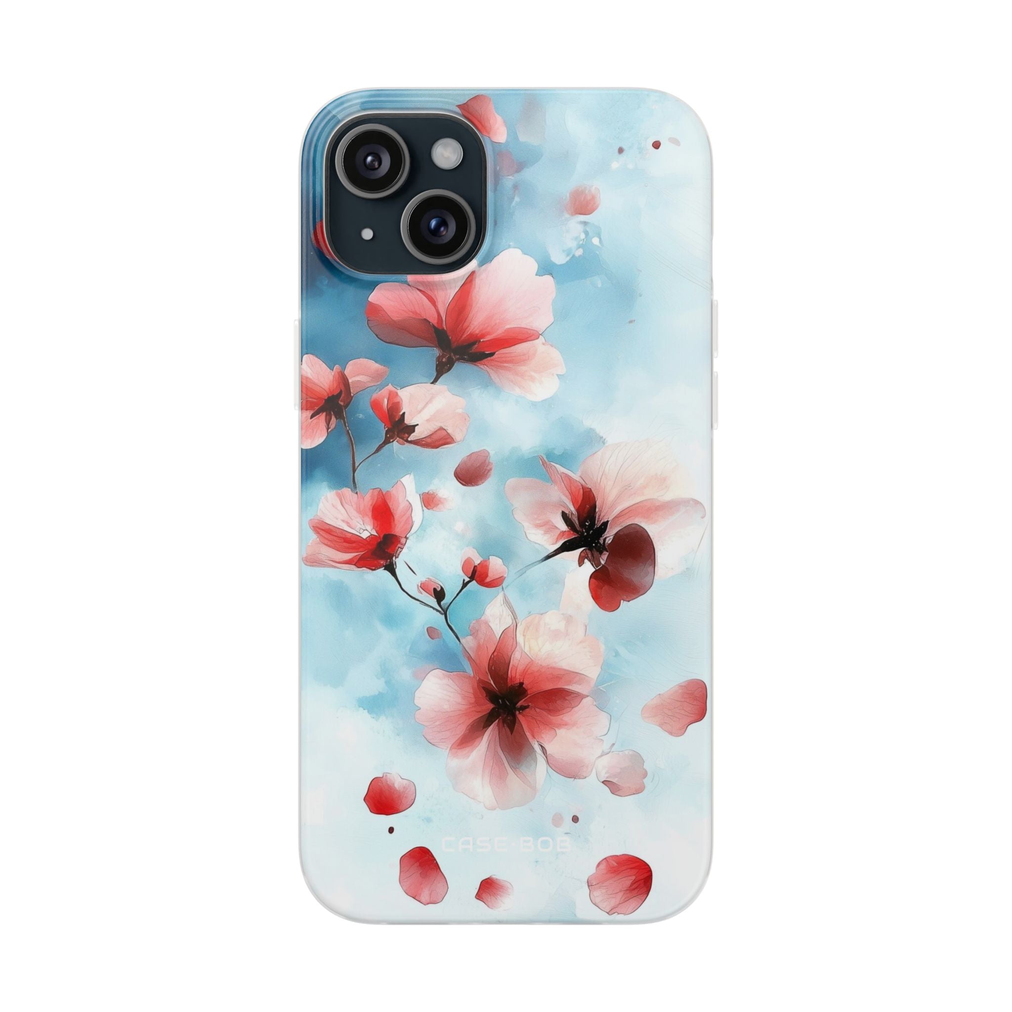 Pink Blossom Drift iPhone 15 Plus Case - Soft