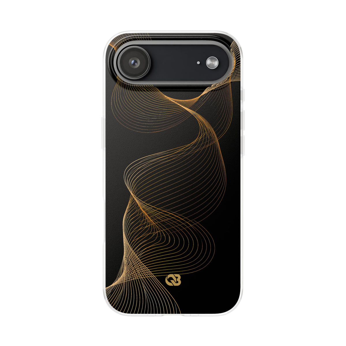 Golden Contour Flow · Lite Phone Case for iPhone ·  Black