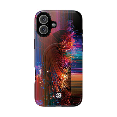 Black Tough 2.0 Magsafe Phone Case for iPhone - Cyber Optic Streak