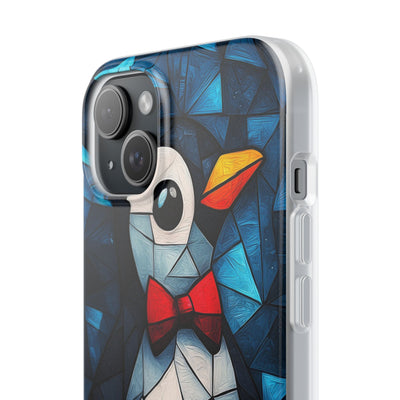 Mosaic Bowtie Penguin · Soft Phone Case for iPhone