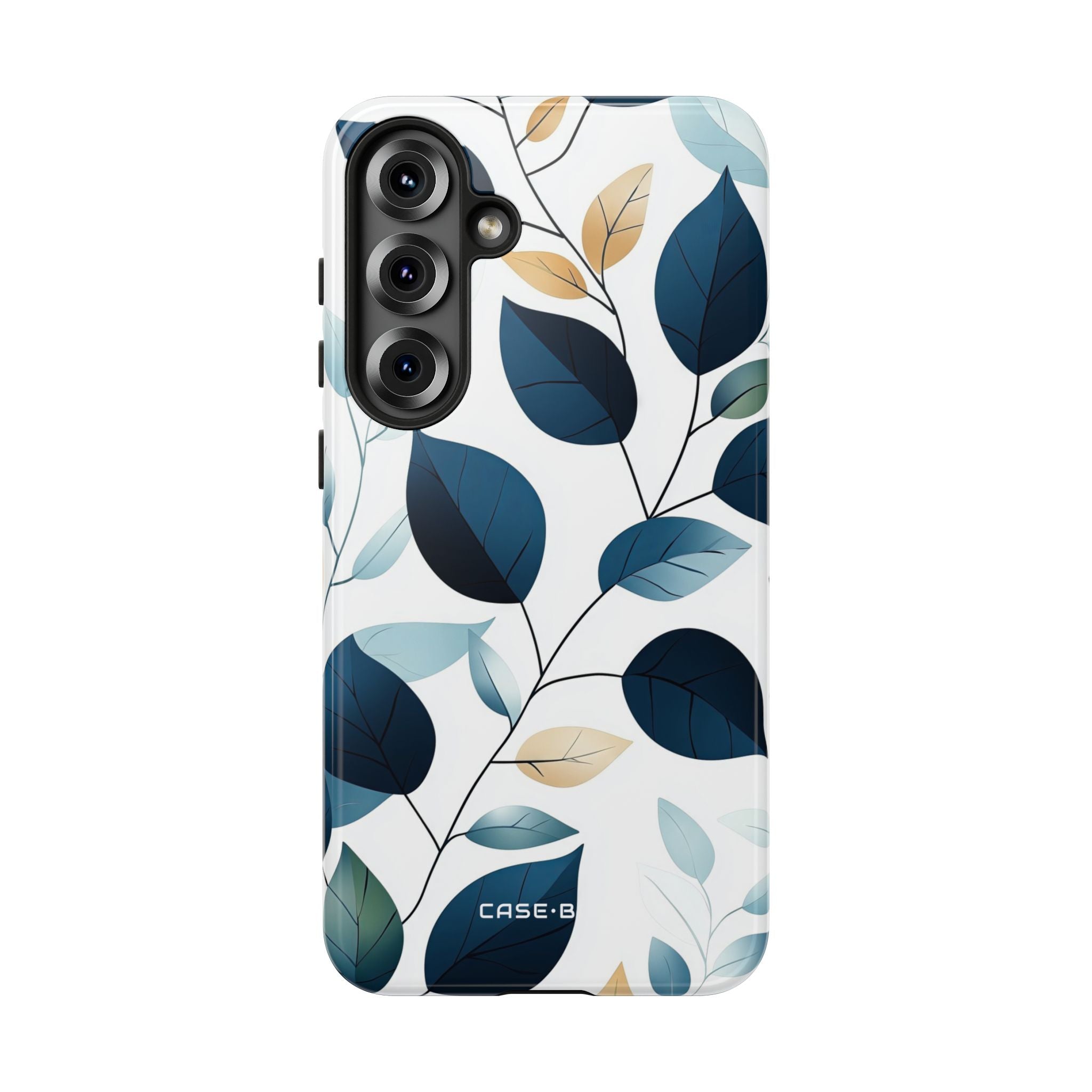 Navy Leaf Veins Samsung S25 Plus Case - Tough