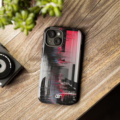 Black Tough Phone Case for iPhone - Crimson Data Leak