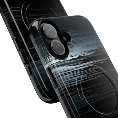 Black Tough 2.0 Magsafe Phone Case for iPhone - Frozen Signal Glitch