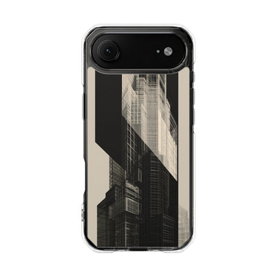 Beige Impact MagSafe Phone Case for iPhone - Monolith Urban Grid