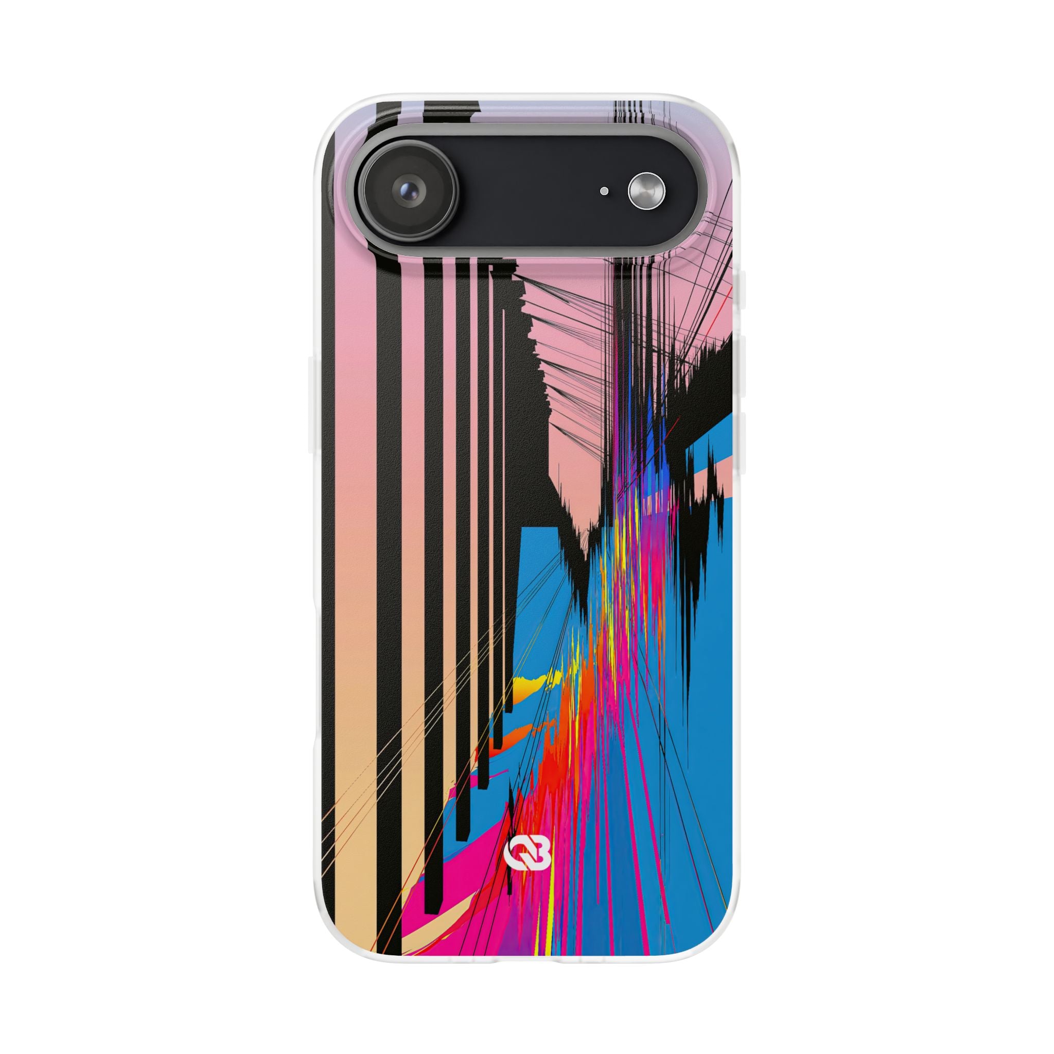 Blue Lite Phone Case for iPhone - Fractured Data Skyline