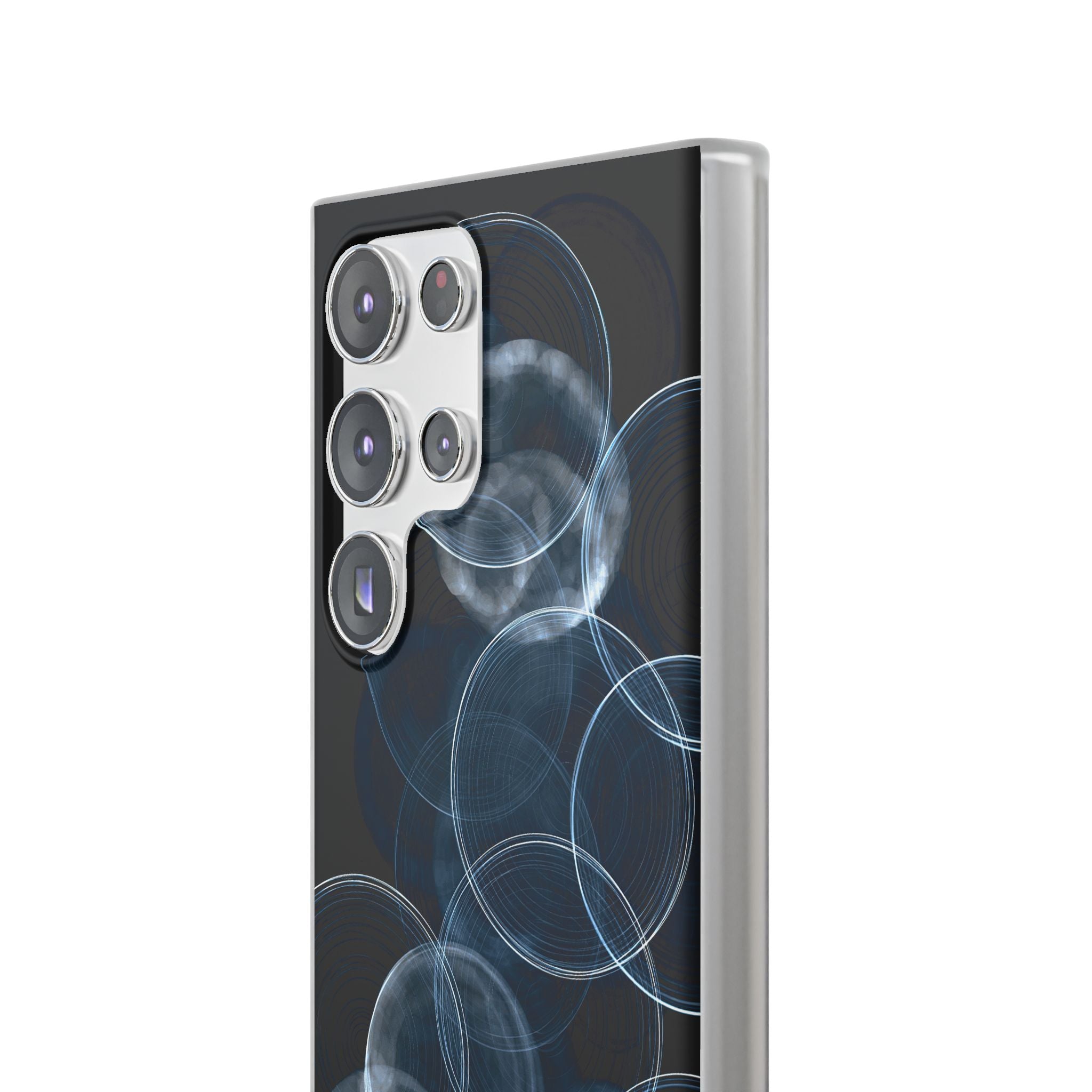 Blue Lite Phone Case for Samsung - Cyan Pulse Ripple
