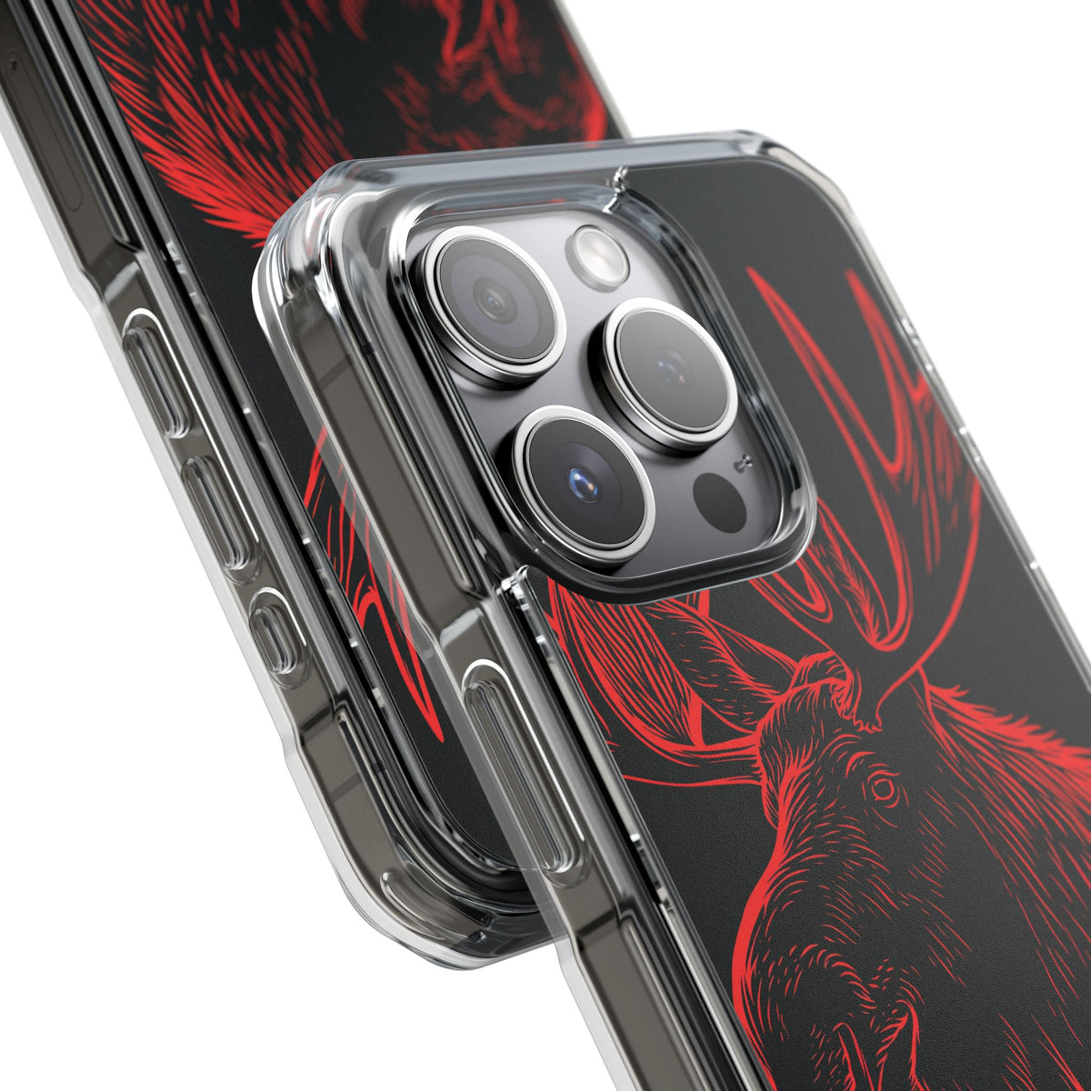 Nordic Elk · Clear Impact Magnetic Phone Case for iPhone · Black