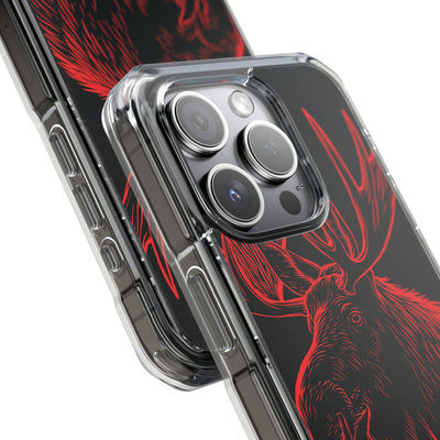 Nordic Elk · Clear Impact Magnetic Phone Case for iPhone · Black