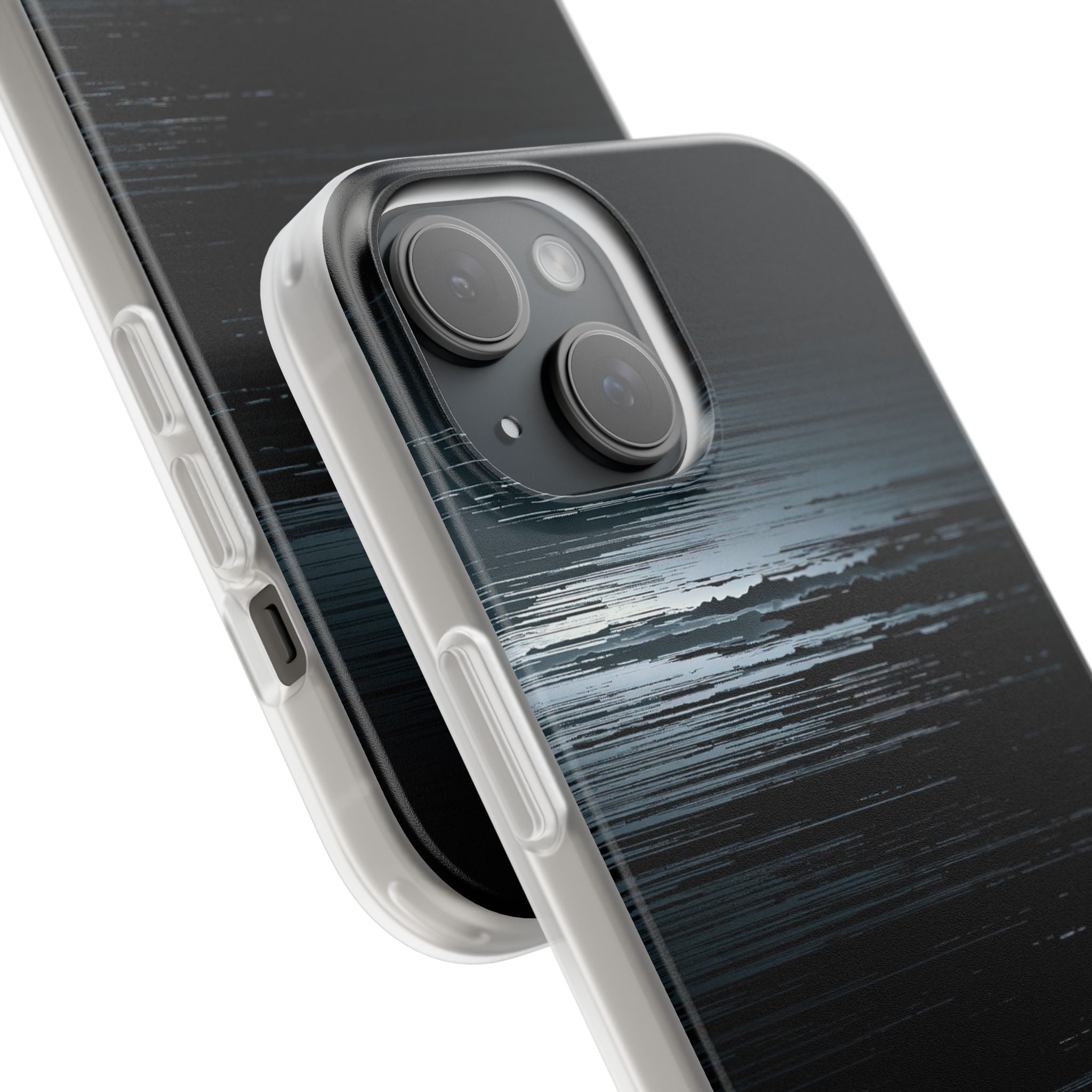 Black Lite Phone Case for iPhone - Frozen Signal Glitch
