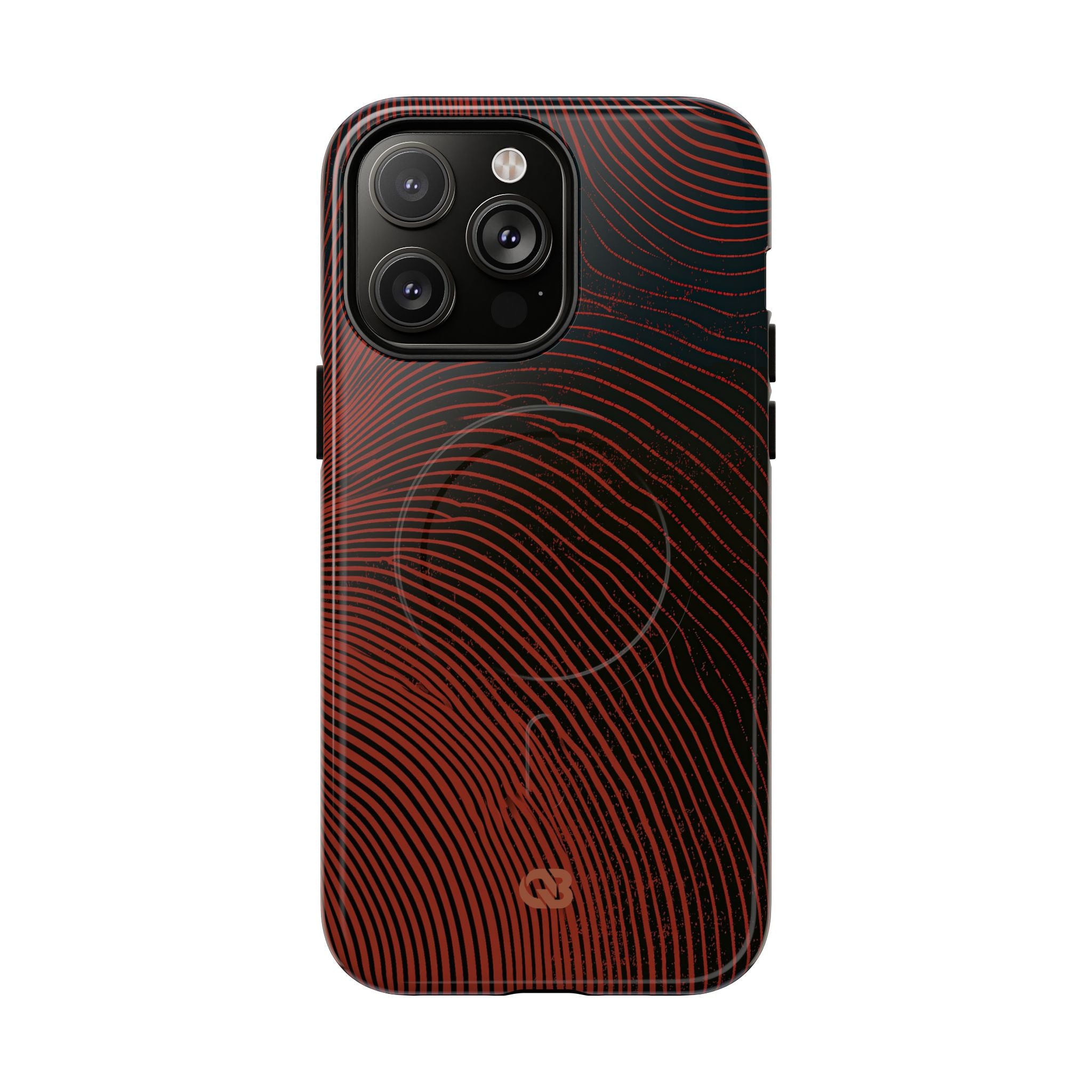 Red Tough 2.0 Magsafe Phone Case for iPhone - Terracotta Nerve Map