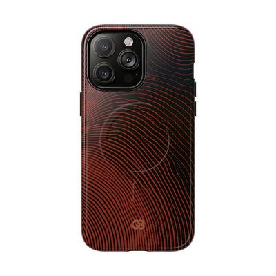 Red Tough 2.0 Magsafe Phone Case for iPhone - Terracotta Nerve Map