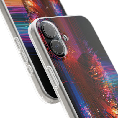 Black Lite Phone Case for iPhone - Cyber Optic Streak