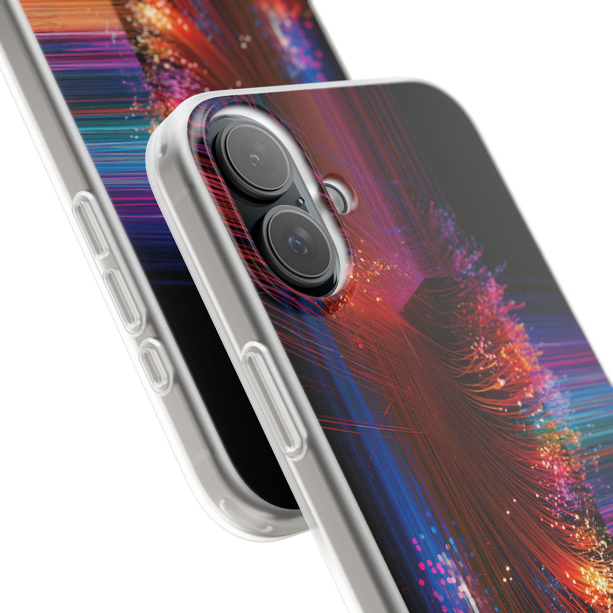 Black Lite Phone Case for iPhone - Cyber Optic Streak