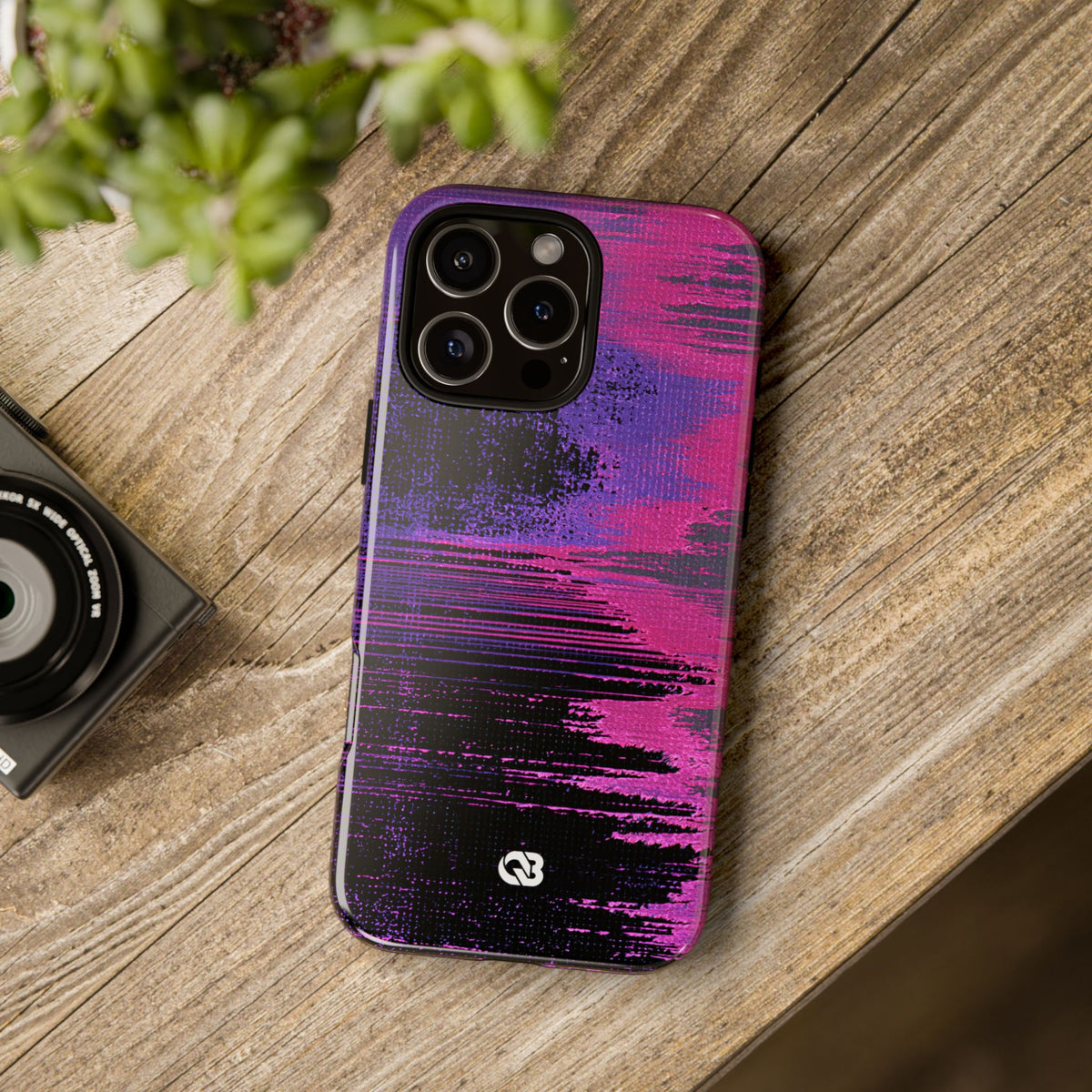 Neon Signal Shift · Tough Phone Case for iPhone · Purple
