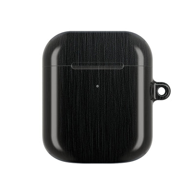 Obsidian Brushed Steel · Hard Case for AirPods & AirPods Pro · Black
