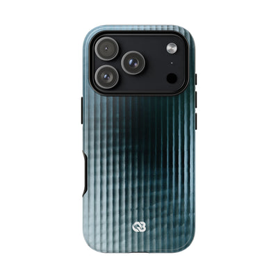 Blue Tough Phone Case for iPhone - Glacial Reeded Glass