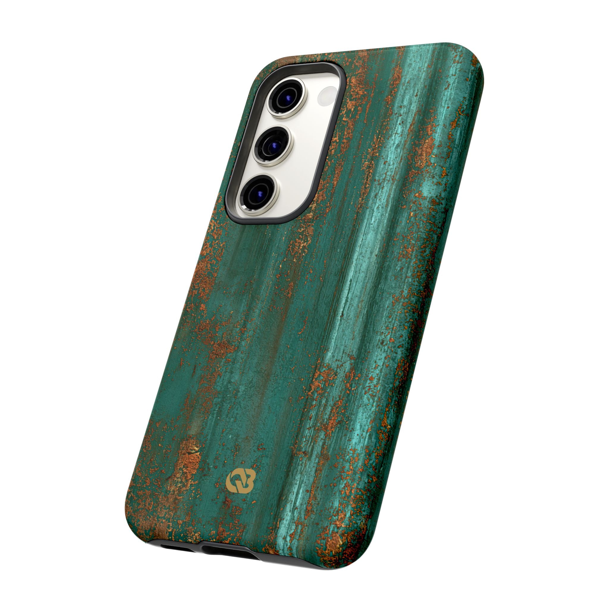 Teal Tough Phone Case for Samsung - Verdigris Copper Siding