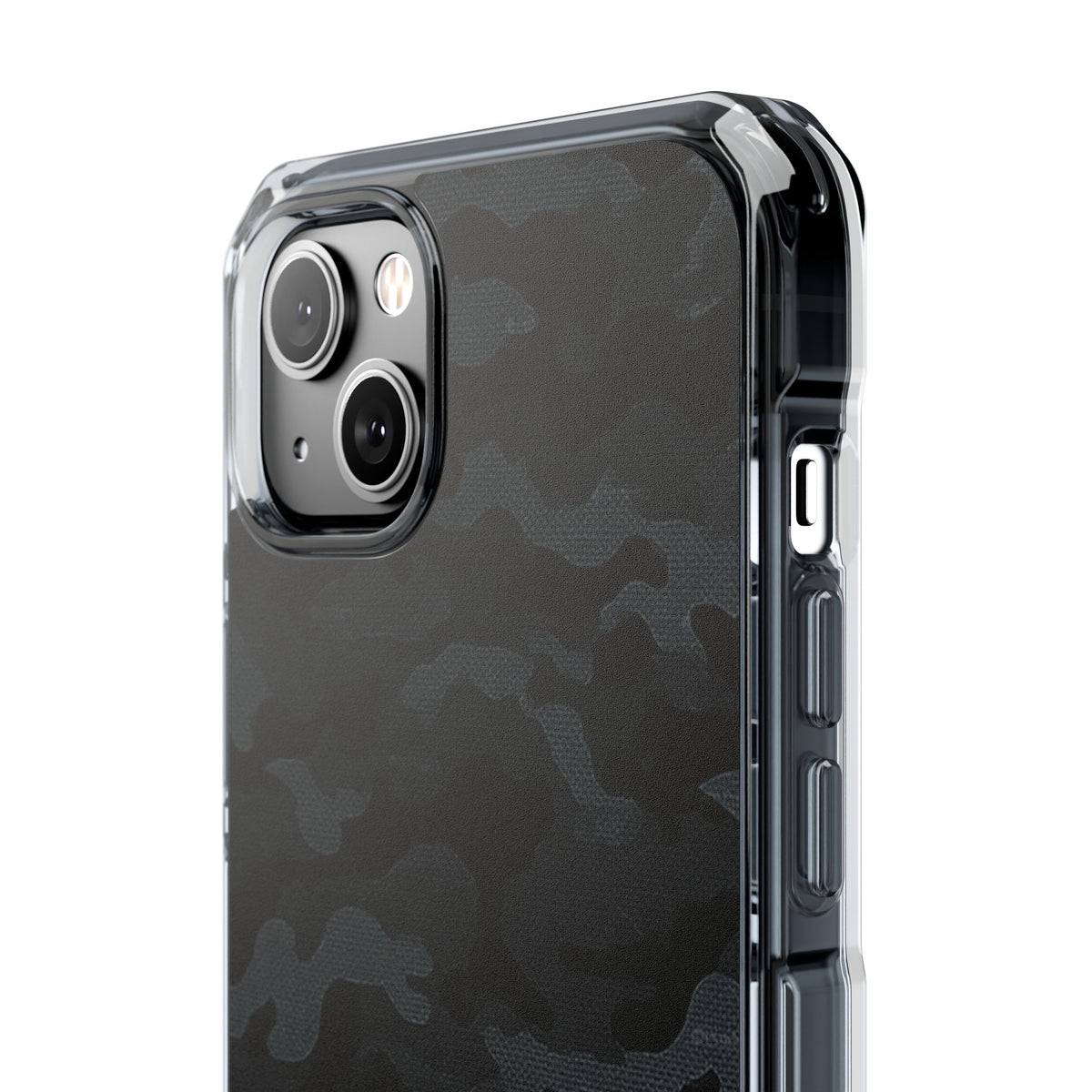 Blackout Urban Camo · Clear Impact Magnetic Phone Case for iPhone · Black