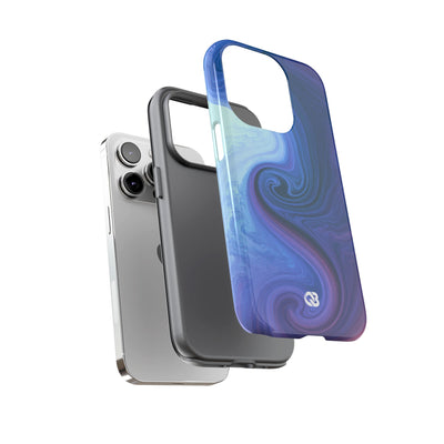 Azure Fluid Swirl · Tough Phone Case for iPhone · Blue