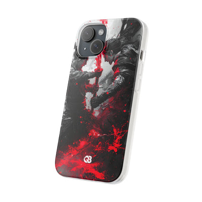 Shattered Crimson Duel · Soft Capa para iPhone