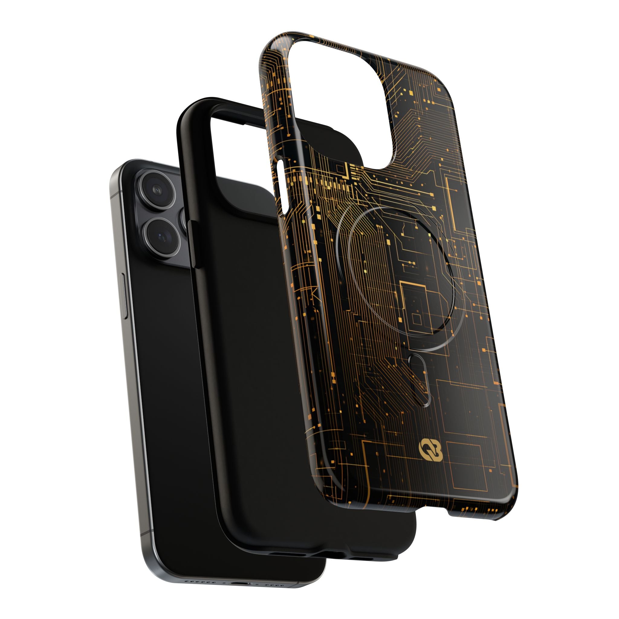 Gold Tough 2.0 Magsafe Phone Case for iPhone - Amber Core Mainframe