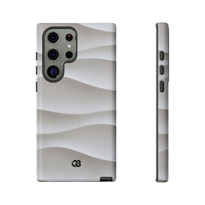 White Tough Phone Case for Samsung - Arctic Flow Ridges