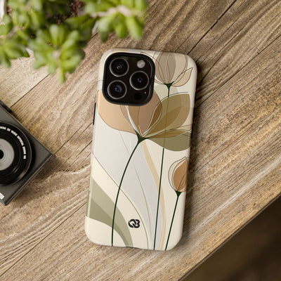 Translucent Petal Contour · Tough Phone Case for iPhone · Beige