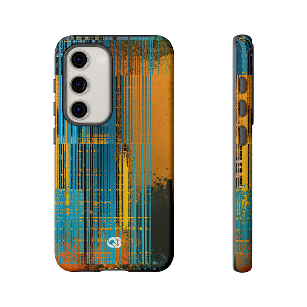 Cyber Glitch Stream · Tough Phone Case for Samsung · Teal