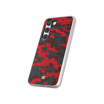 Crimson Skull Camo · Lite Phone Case for Samsung · Red