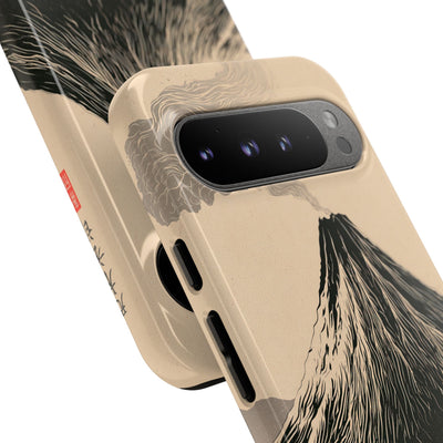 Beige Tough Phone Case for Google Pixel - Obsidian Ink Summit