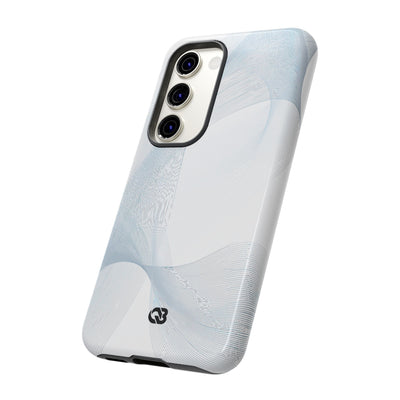 White Tough Phone Case for Samsung - Arctic Line Current