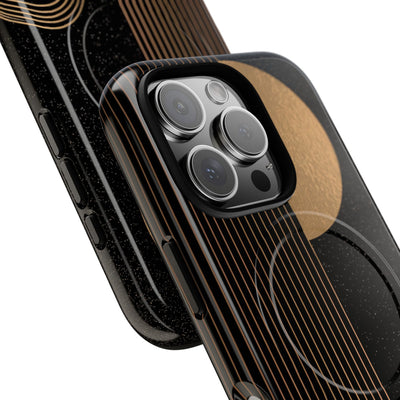Gold Tough 2.0 Magsafe Phone Case for iPhone - Gilded Obsidian Dunes