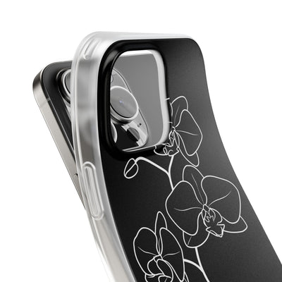Black Lite Phone Case for iPhone - Noir Alabaster Orchid