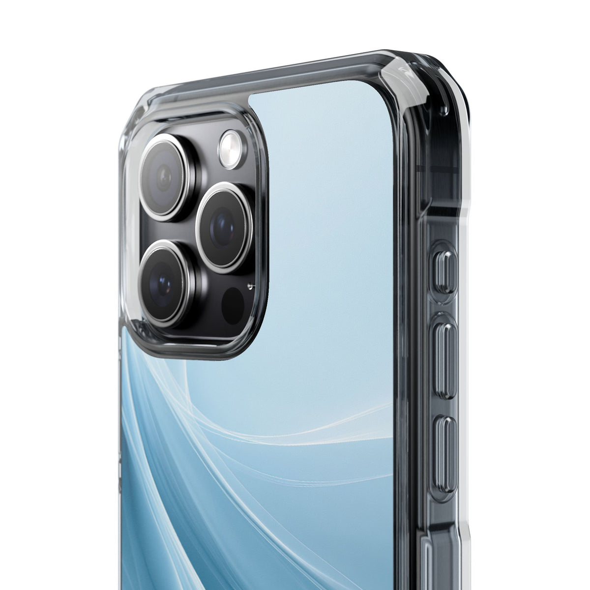 Glacial Ridge Contours · Clear Impact Magnetic Phone Case for iPhone · Blue