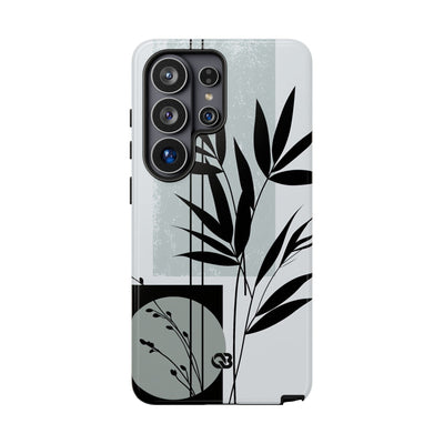 Grey Tough Phone Case for Samsung - Sage Bamboo Noir
