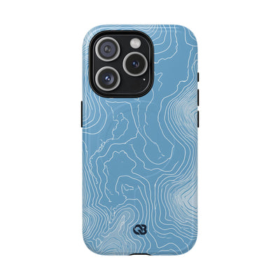 Blue Tough 2.0 Magsafe Phone Case for iPhone - Glacial Ridge Topo