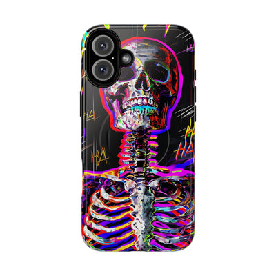 Neon Glitch Skeleton · Tough+ Coque de téléphone pour iPhone · Magsafe
