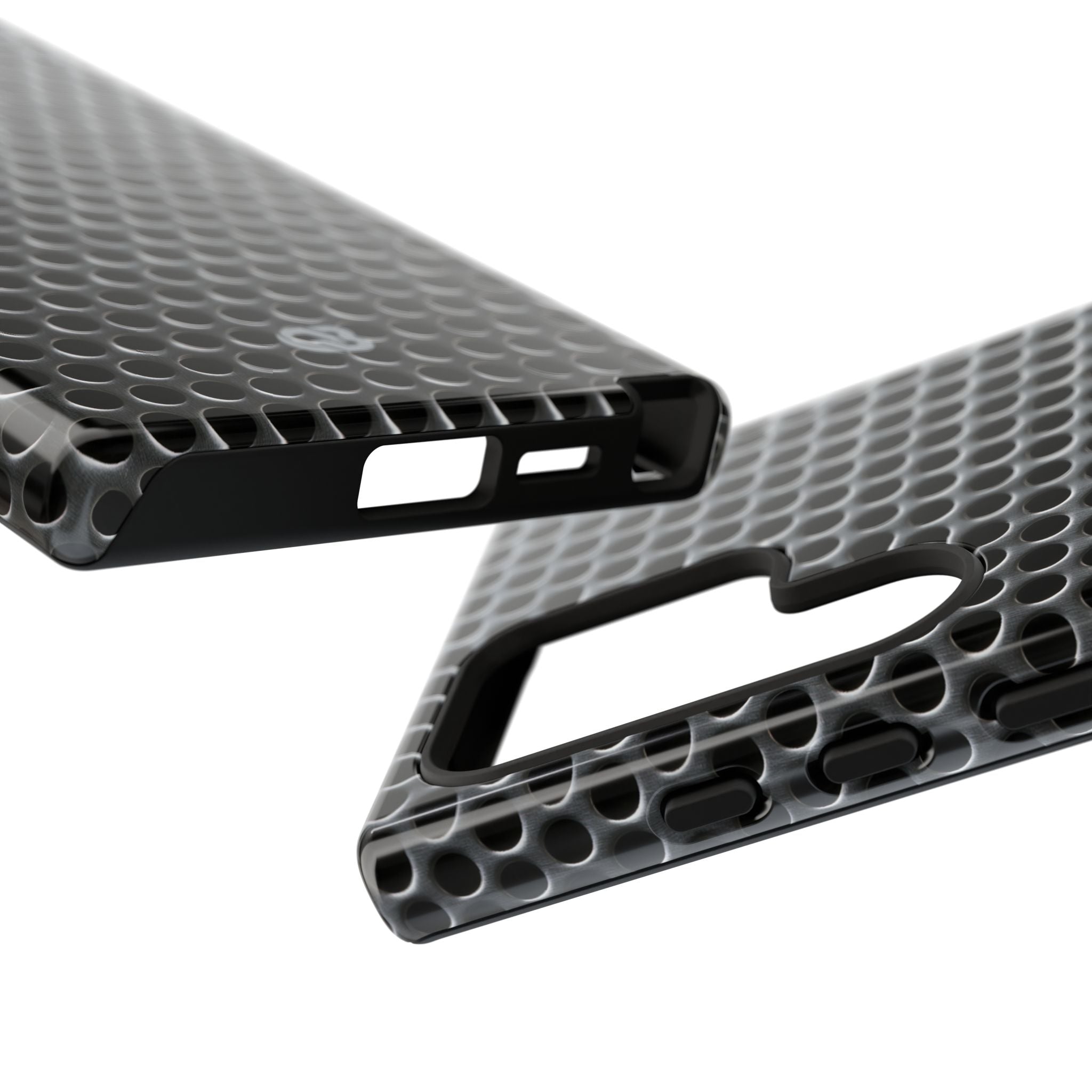 Silver Tough Phone Case for Samsung - Brutalist Steel Mesh