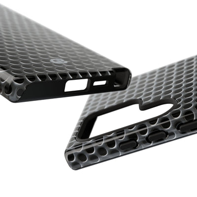 Silver Tough Phone Case for Samsung - Brutalist Steel Mesh
