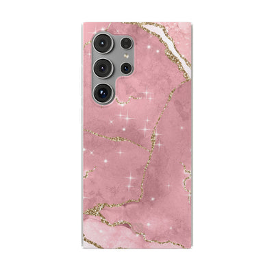 Rose Sparkle Marble · Soft Phone Case for Samsung