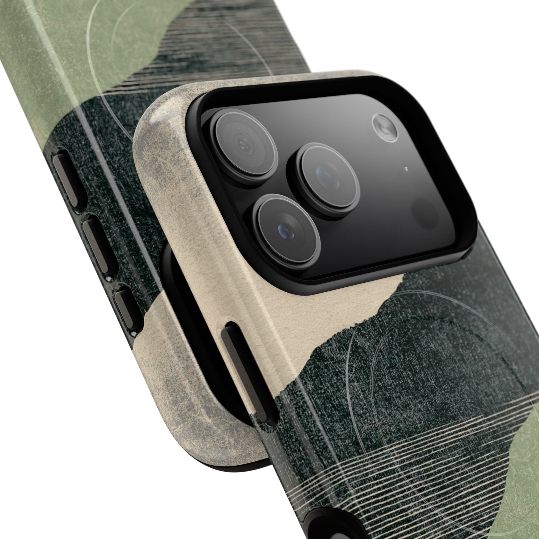 Green Tough 2.0 Magsafe Phone Case for iPhone - Moss Ridge Grain