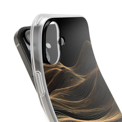 Black Lite Phone Case for iPhone - Copper Topo Ridge