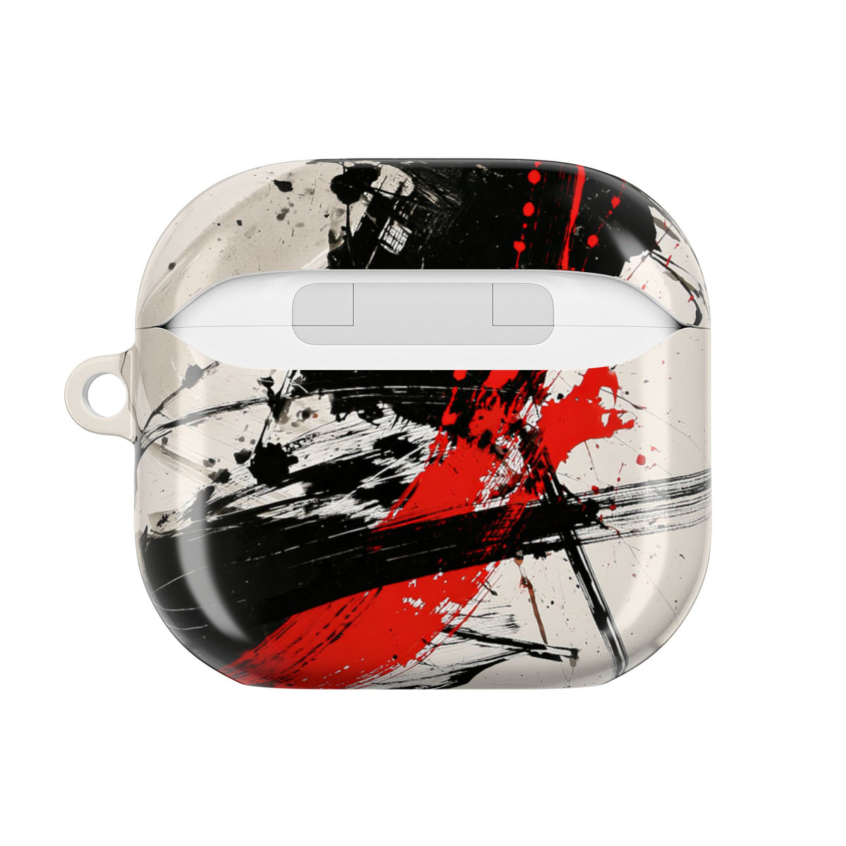 Crimson Sumi Slash · Hard Case for AirPods & AirPods Pro · White
