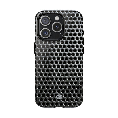 Silver Tough 2.0 Magsafe Phone Case for iPhone - Brutalist Steel Mesh