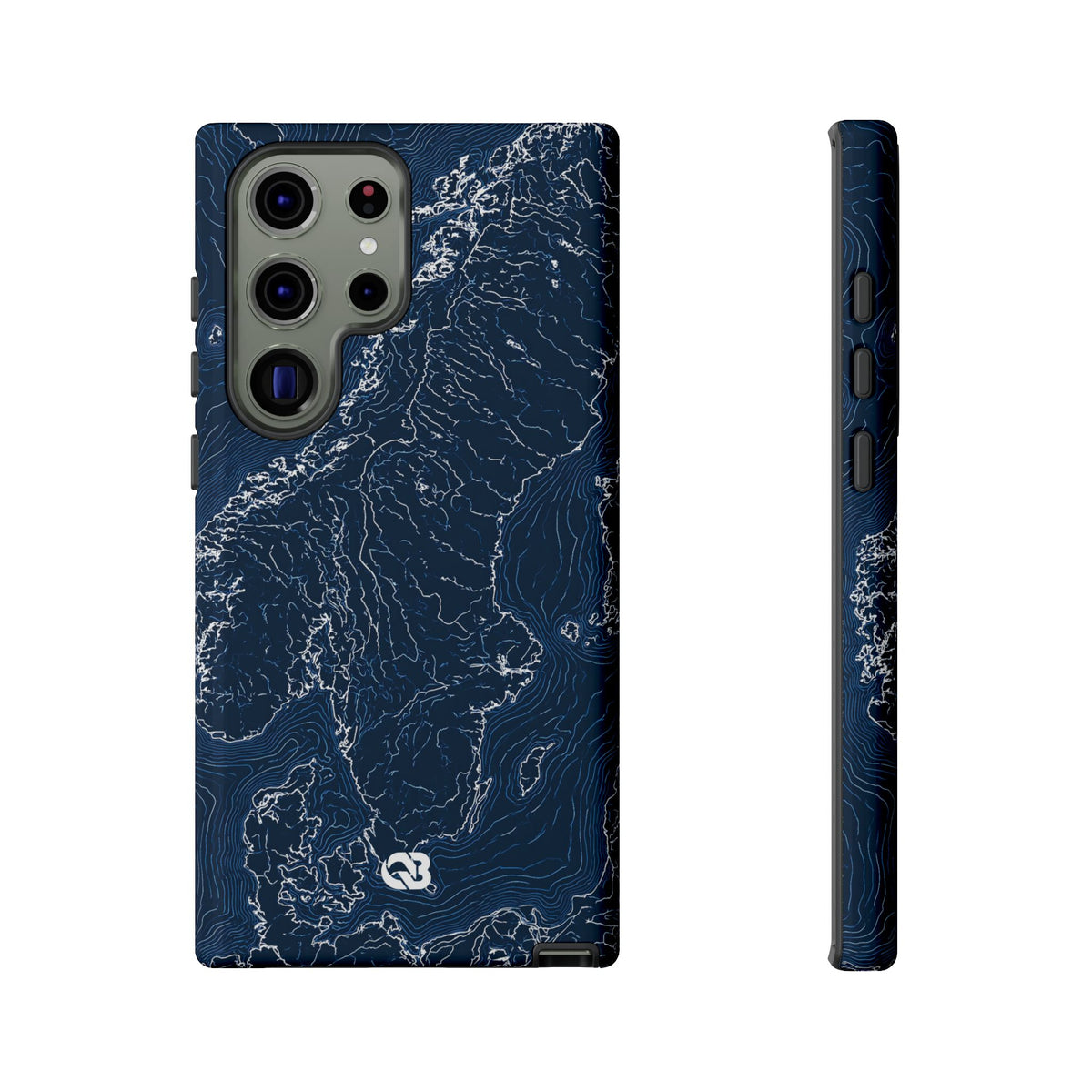 Nordic Contour Chart · Tough Phone Case for Samsung · Blue