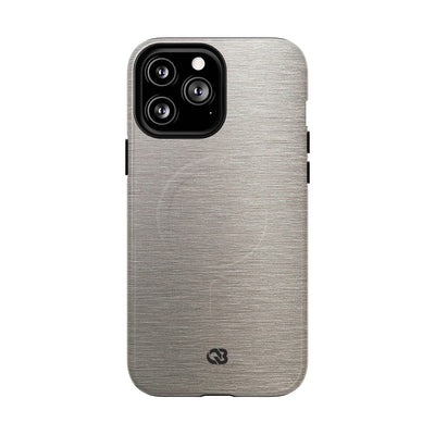 Brushed Silver Alloy · Tough 2.0 Magnetic Phone Case for iPhone · Silver